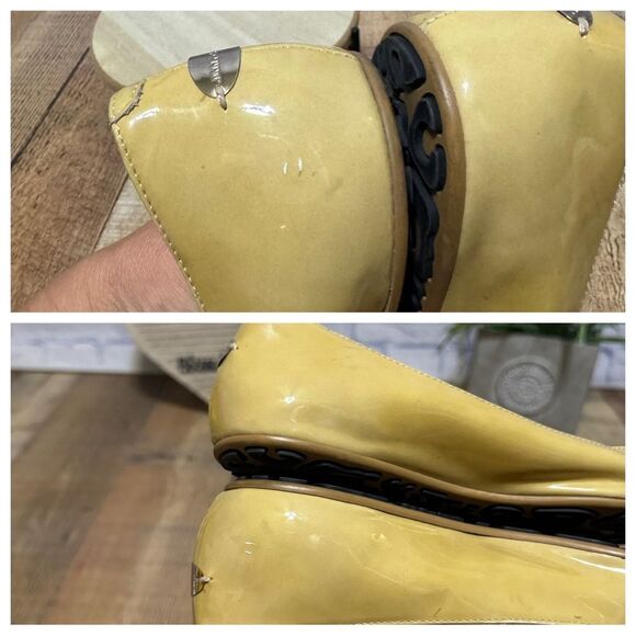 Jimmy Choo Animal Print Cap Toe Tan Patent Leather Ballet Flats EUR 39 - Picture 13 of 15